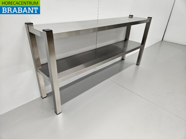 HCB Double Etagere Brücke Premium-line 140 cm Horeca aus Edelstahl – Bild 3