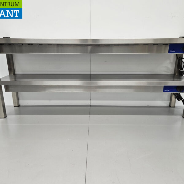 HCB Edelstahl Doppel-Heizbrücke Heizetagere Premium-line 160 cm Horeca