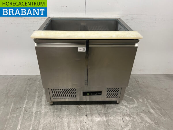 Edelstahl Kühltheke 2 Türen 90 cm 230V Horeca