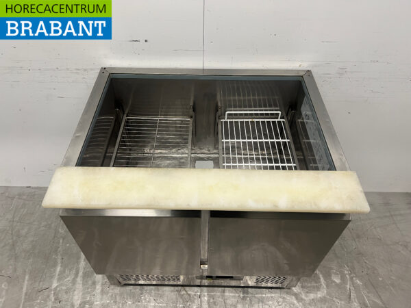 Edelstahl Kühltheke 2 Türen 90 cm 230V Horeca – Bild 4