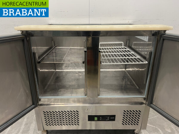 Edelstahl Kühltheke 2 Türen 90 cm 230V Horeca – Bild 5