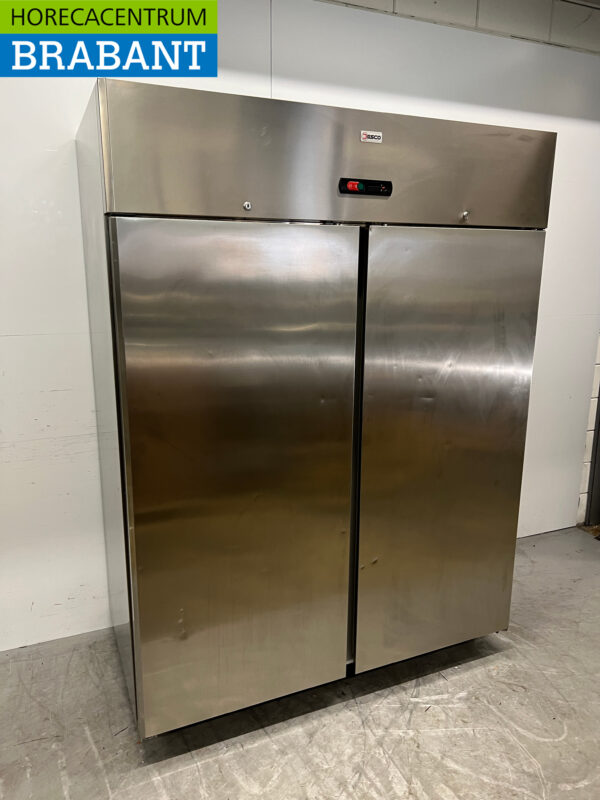 Desco Edelstahl Doppeltür-Gefrierschrank 1340 Liter 230V Horeca – Bild 2