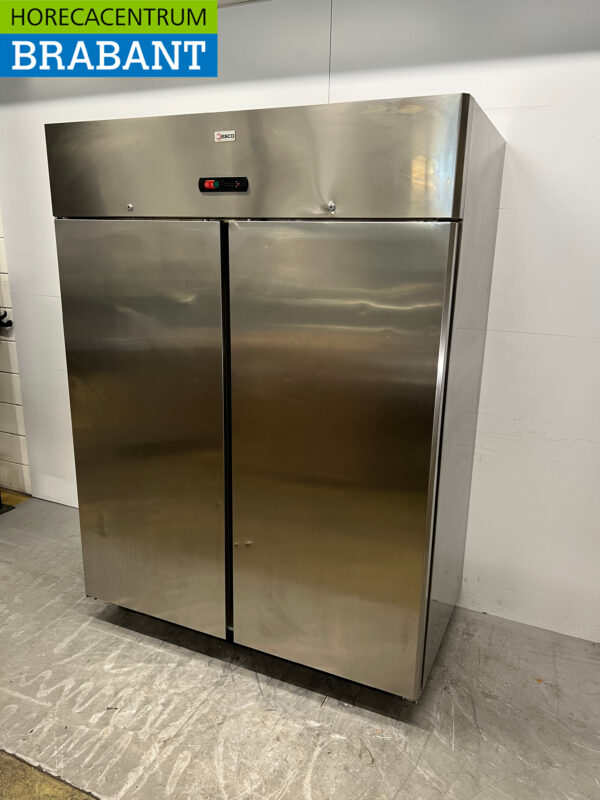 Desco Edelstahl Doppeltür-Gefrierschrank 1340 Liter 230V Horeca – Bild 3