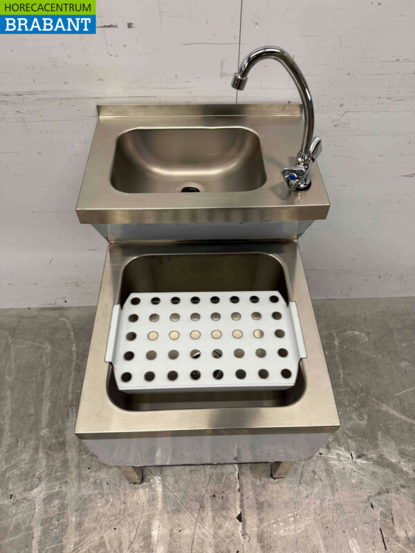 Edelstahl Doppelspüle Spüle Kombiarmatur 50 cm Catering – Bild 4