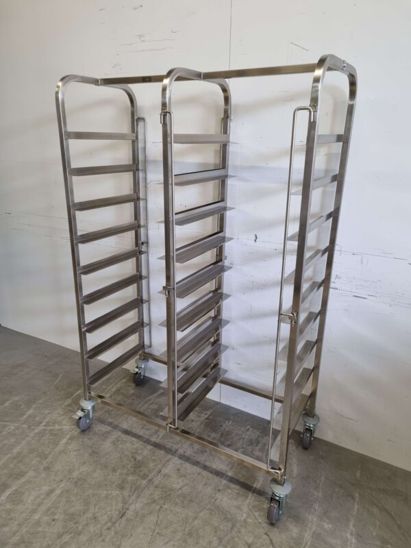 Edelstahl HCB Regal Wagen für 18 Waschkisten Waschkörbe 50 x 50 cm Horeca – Bild 2