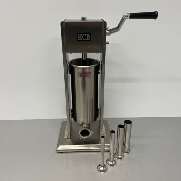 Edelstahl Vertikale Füllkanne Stopper Wurstfüller 5 Liter Catering Metzgerei