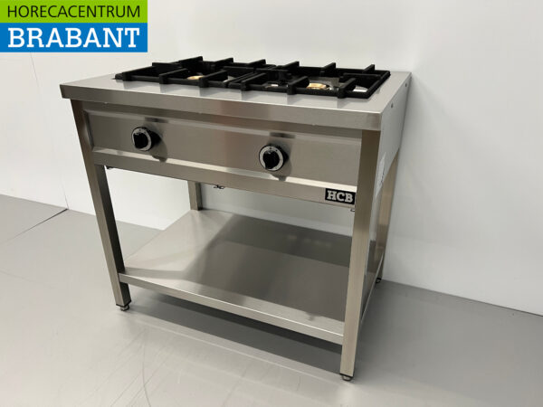 HCB Edelstahl Pfannkuchenherd 2 Brenner 2 x 8 kW 90 cm GAS Catering – Bild 2