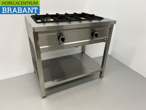 HCB Edelstahl Pfannkuchenherd 2 Brenner 2 x 8 kW 90 cm GAS Catering – Bild 3