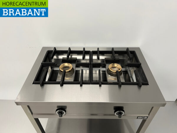 HCB Edelstahl Pfannkuchenherd 2 Brenner 2 x 8 kW 90 cm GAS Catering – Bild 4