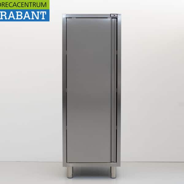 HCB Edelstahl-Geschirrschrank, Arbeitsschrank, Schrank mit 1 Tür, Premium-Line, 60 cm, Gastronomie