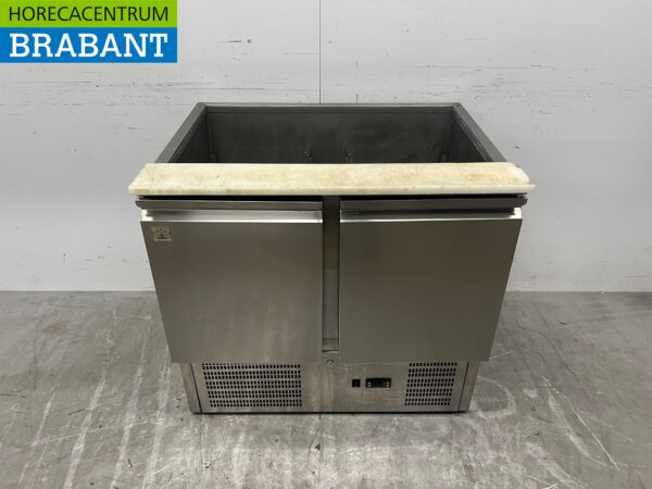 Edelstahl Kühltheke Saladette 2 Türen 90 cm 230V Horeca