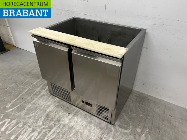 Edelstahl Kühltheke Saladette 2 Türen 90 cm 230V Horeca – Bild 2