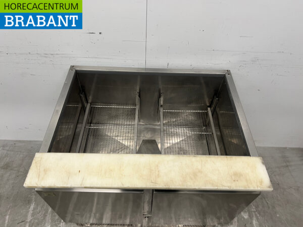 Edelstahl Kühltheke Saladette 2 Türen 90 cm 230V Horeca – Bild 4