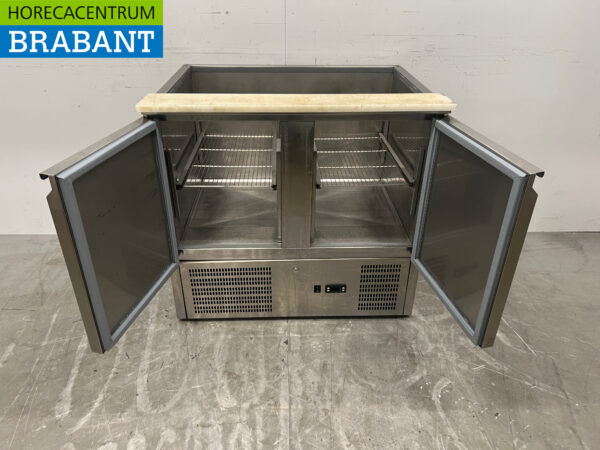 Edelstahl Kühltheke Saladette 2 Türen 90 cm 230V Horeca – Bild 5