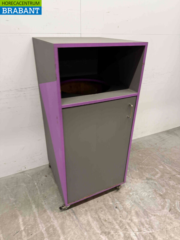 Mobiler Mülleimer aus Holz Mülltonne 59 cm Catering – Bild 3