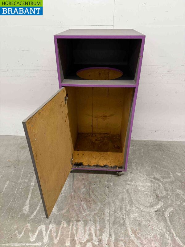 Mobiler Mülleimer aus Holz Mülltonne 59 cm Catering – Bild 4