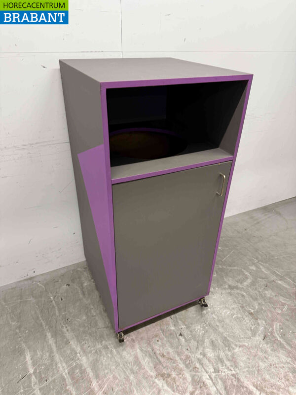 Mobiler Mülleimer aus Holz Mülltonne 59 cm Catering – Bild 6