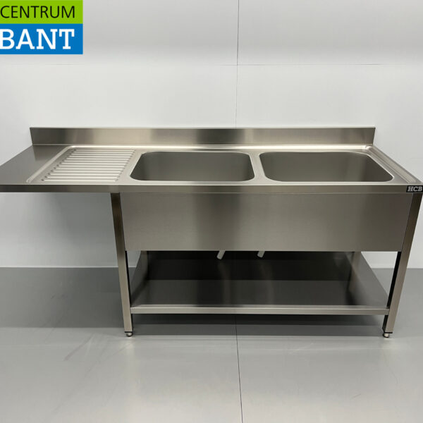 Edelstahlspüle Doppelspüle Premium-line 200 cm Horeca
