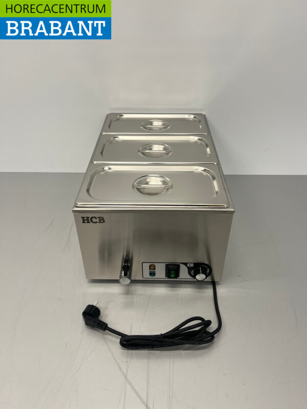 Edelstahl-Bain-Marie 3 x 1/3 GN 230V Horeca
