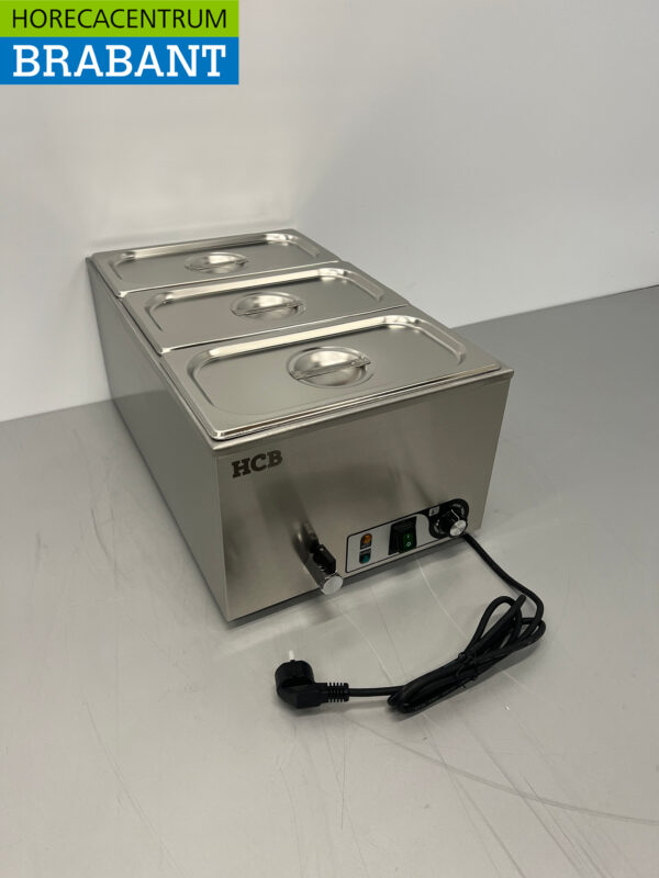 Edelstahl-Bain-Marie 3 x 1/3 GN 230V Horeca – Bild 2