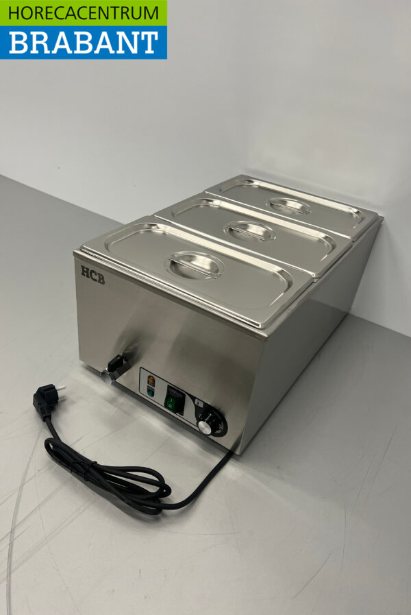 Edelstahl-Bain-Marie 3 x 1/3 GN 230V Horeca – Bild 3