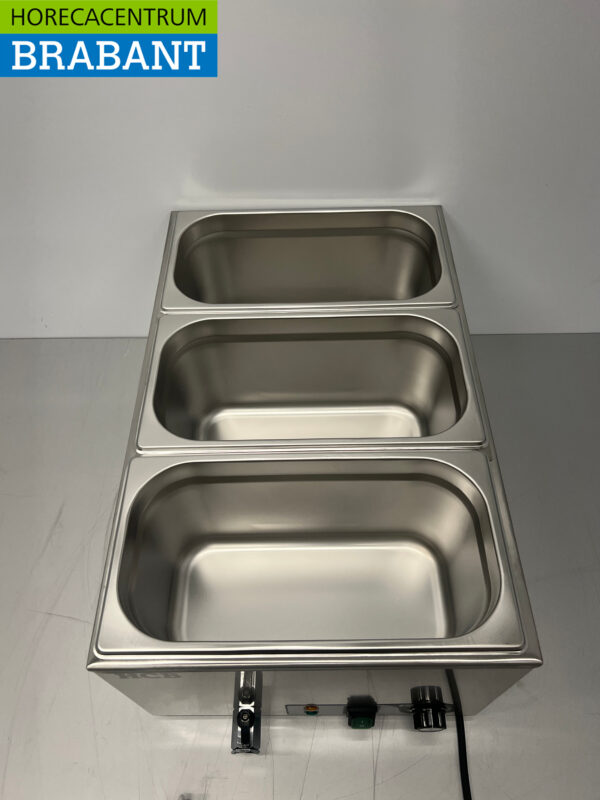 Edelstahl-Bain-Marie 3 x 1/3 GN 230V Horeca – Bild 4