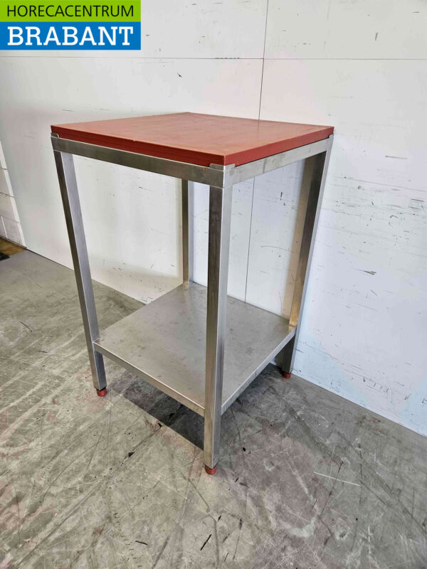 Edelstahl Polyethylen PE Schneidetisch Arbeitstisch 65 x 65 x 111,5 cm Catering Metzgerei – Bild 3