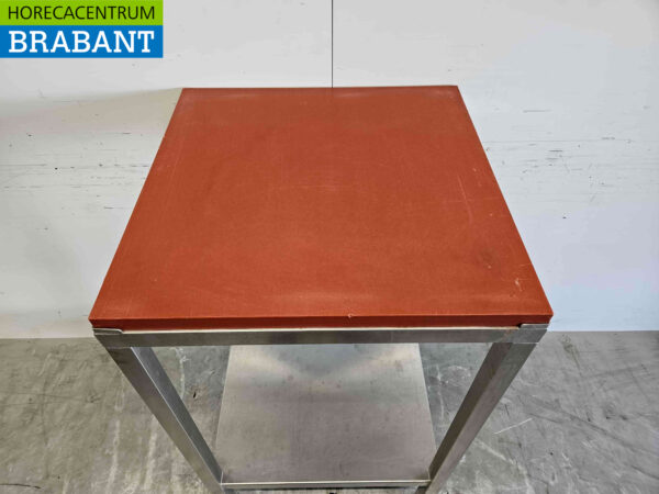Edelstahl Polyethylen PE Schneidetisch Arbeitstisch 65 x 65 x 111,5 cm Catering Metzgerei – Bild 4