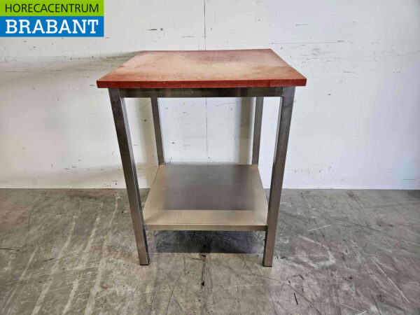 Edelstahl Polyethylen PE Schneidetisch Arbeitstisch 70 x 70 x 92 cm Catering Metzgerei