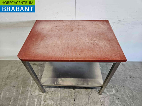 Edelstahl Polyethylen PE Schneidetisch Arbeitstisch 99 x 70 x 93 cm Catering Metzgerei – Bild 4