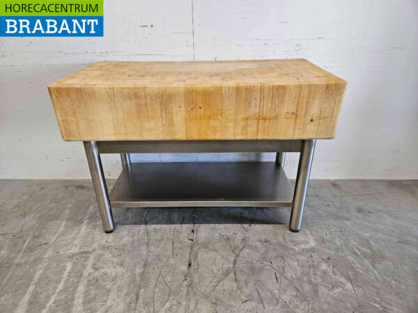 Hackklotz aus Holz 121 x 60,5 x 84,5 cm Catering Metzgerei