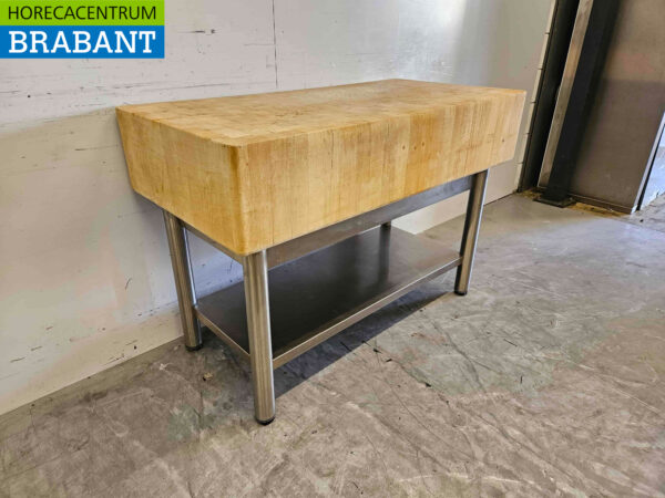 Hackklotz aus Holz 121 x 60,5 x 84,5 cm Catering Metzgerei – Bild 2