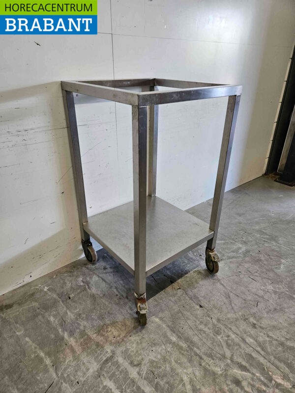 Mobiles Untergestell aus Edelstahl 60,5 x 61 x 110 cm Catering – Bild 2