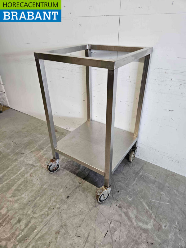Mobiles Untergestell aus Edelstahl 60,5 x 61 x 110 cm Catering – Bild 3