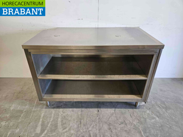Edelstahl Arbeitstisch Arbeitsschrank 134 cm Catering