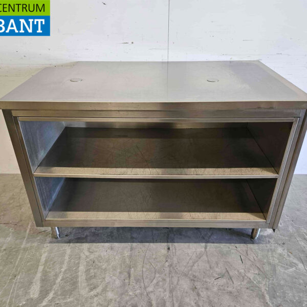 Edelstahl Arbeitstisch Arbeitsschrank 134 cm Catering