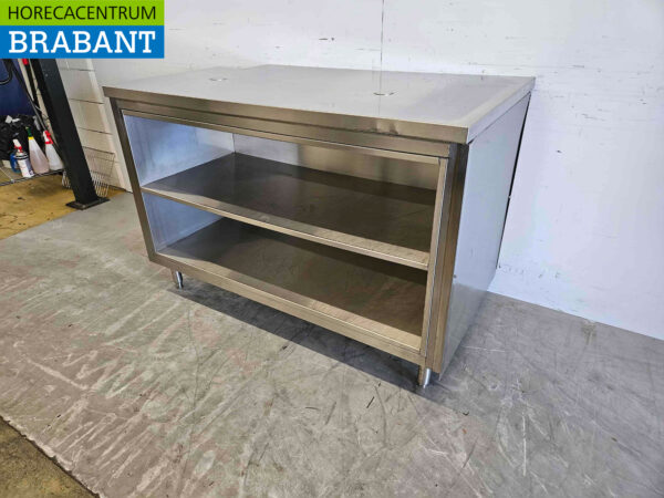 Edelstahl Arbeitstisch Arbeitsschrank 134 cm Catering – Bild 3