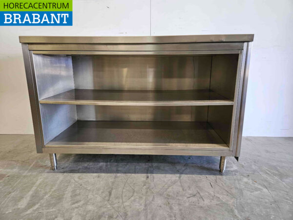 Edelstahl Arbeitstisch Arbeitsschrank 134 cm Catering – Bild 4