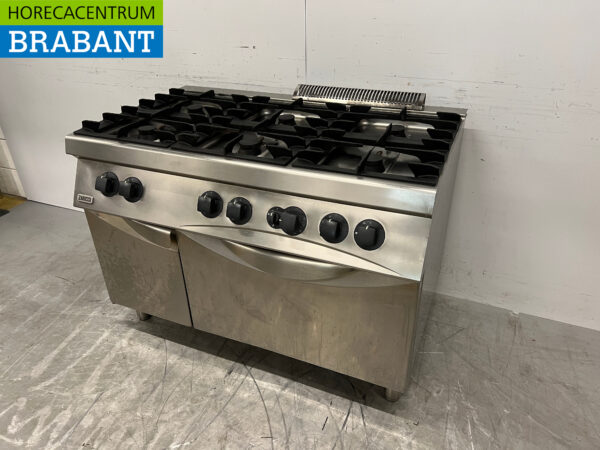 Zanussi 6-Flammen-Herd aus Edelstahl mit Backofen GAS Catering – Bild 2