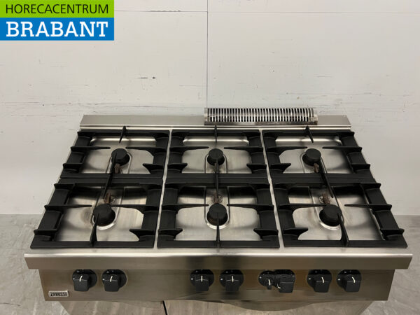 Zanussi 6-Flammen-Herd aus Edelstahl mit Backofen GAS Catering – Bild 4