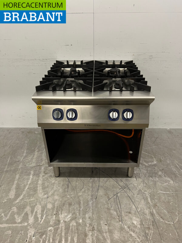 Edelstahl Electrolux 4-Flammen-Herd Propan 80 cm Horeca