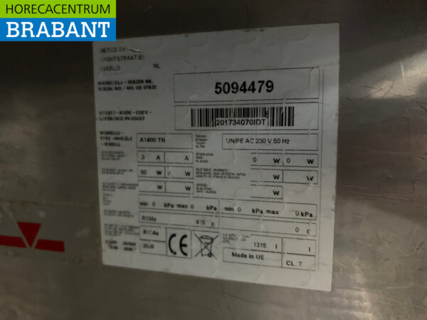 Metos Doppeltüriger Kühlschrank aus Edelstahl 1400 Liter 230V Horeca – Bild 5