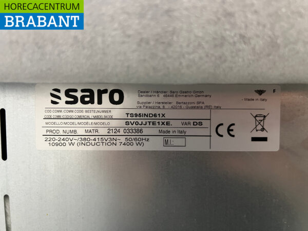Saro Induktionsherd aus Edelstahl mit Elektrobackofen 400V Horeca – Bild 6