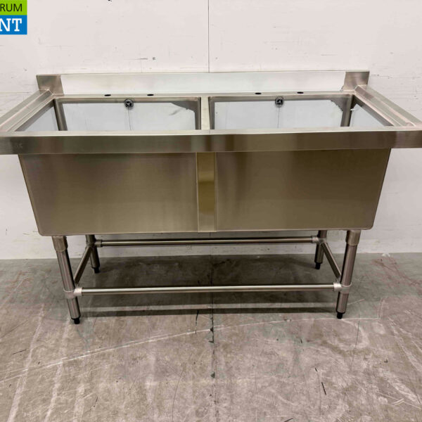 Edelstahlspüle Vogue CF406 Doppelspüle 141 cm Catering