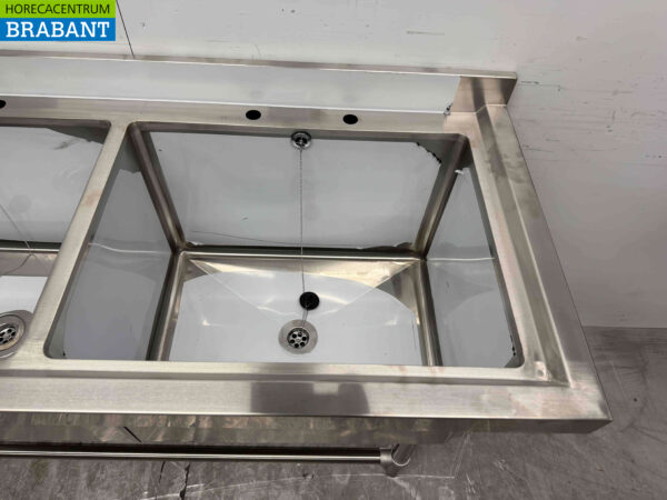 Edelstahlspüle Vogue CF406 Doppelspüle 141 cm Catering – Bild 6