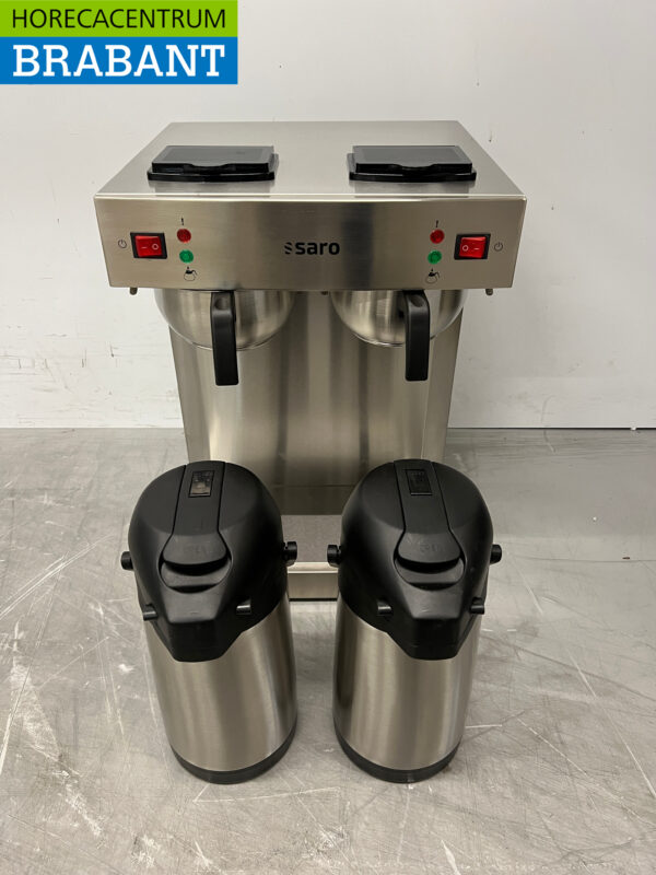 Saro Kaffeemaschine aus Edelstahl mit Thermoskannen 2,2 Liter 2 x 230V Horeca – Bild 5