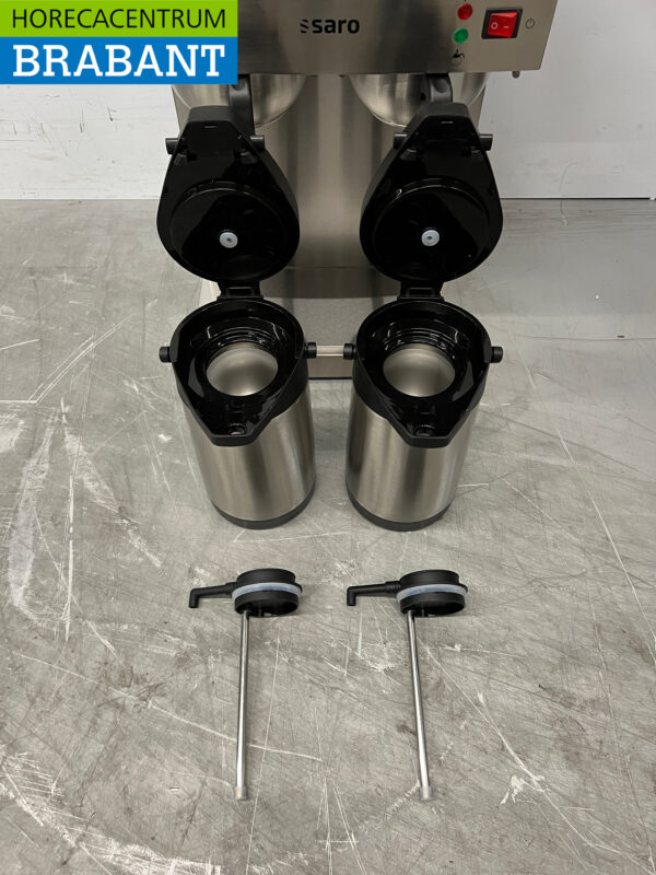 Saro Kaffeemaschine aus Edelstahl mit Thermoskannen 2,2 Liter 2 x 230V Horeca – Bild 6