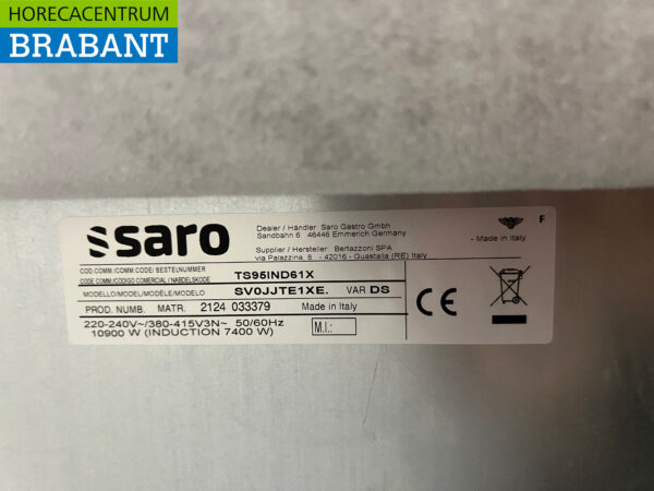 Saro Induktionsherd aus Edelstahl mit Elektrobackofen 400V Horeca – Bild 7