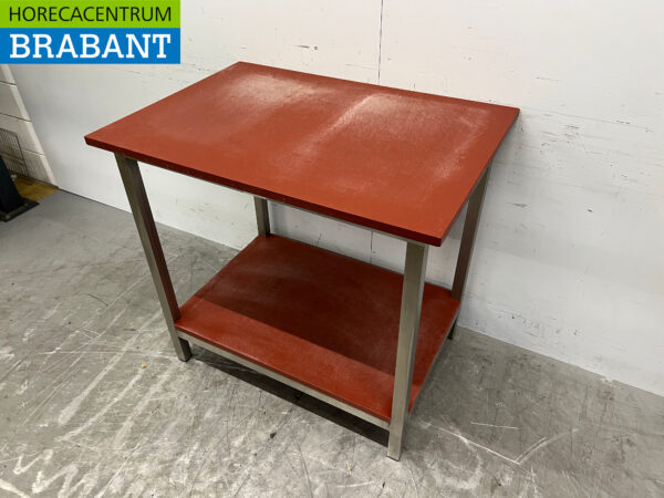 Edelstahl Schneidetisch Polyethylen 100 x 70 x 94 cm Catering Metzgerei – Bild 2