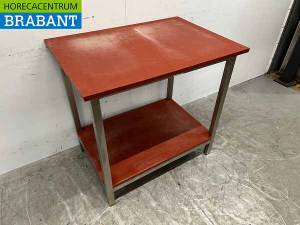 Edelstahl Schneidetisch Polyethylen 100 x 70 x 94 cm Catering Metzgerei – Bild 3